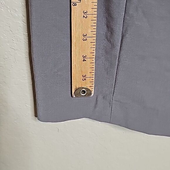 Ann Taylor 8 Stretch Wool Suiting Dress Gray boatneck Sheath - Picture 7 of 8